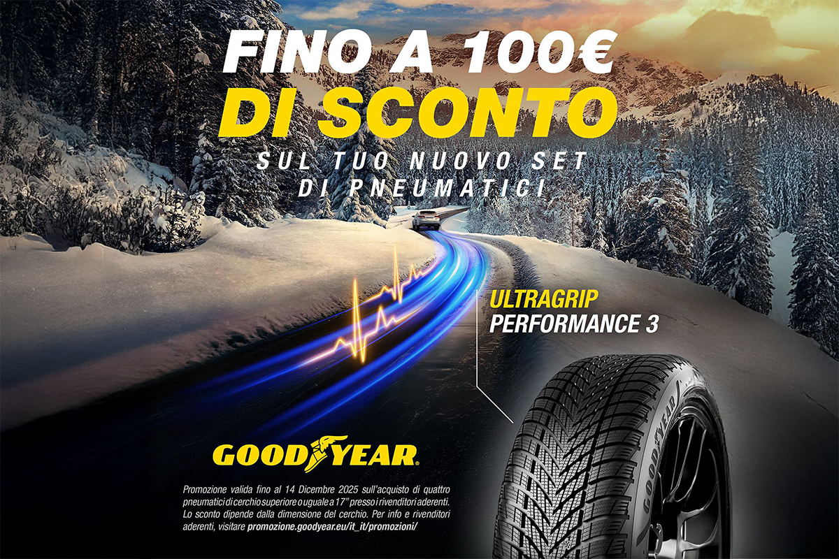 Bentornato Inverno! Fino a 100 € di sconto su pneumatici Goodyear